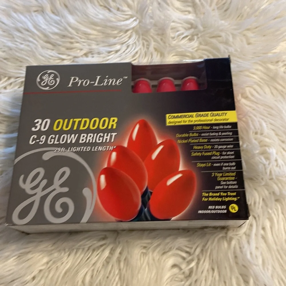GE 30 OUTDOOR C-9 GLOW BRIGHT LIGHTS COLOR REF BRAND NEW